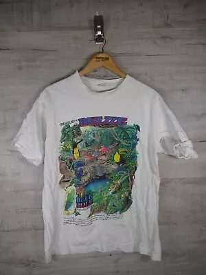 Buy Belize Blue Hole Rare Single Stitch 90s Destination Graphic Vtg T Shirt Large • 29.99£