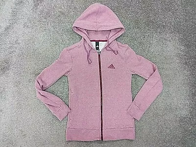 Buy Adidas Womens Hoodie Burgundy Red Cotton Uk Adult Size XS • 11.99£