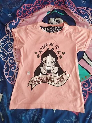 Buy Ladies Disney Alice In The Wonderland Pyjama Top Size 4 • 2£