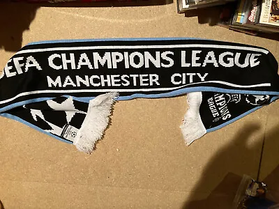 Buy Manchester City FC Scarf UEFA Champions League Supporter Official Merch • 25£