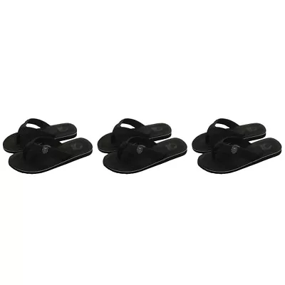 Buy  3 Count Man Beach Flops Mens Summer Sandals Cool Slipper Household • 15.98£