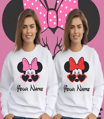 Buy Personalized Disneyland 2024 Mickey Minnie Hoodie/Jumper, Women Matching Top • 22.49£