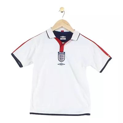 Buy England 2003/05 Football Shirt Home Reversible White Youth Boys 6-7 Years • 17.99£