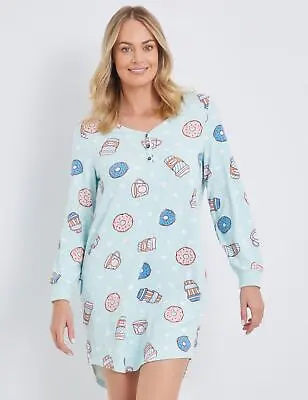 Buy RIVERS - Womens Pyjamas -  Printed Fluffy Nightie • 12.02£