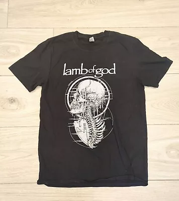 Buy Mens Lamb Of God Band T-shirt Size Medium Gildan Metal Music Tee Black Euro 2022 • 19.99£