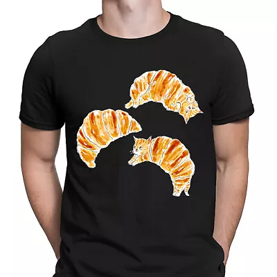 Buy Croissant Cats Baker Bread Animal Lovers Gift Funny Novelty Mens T-Shirts Top #D • 9.99£