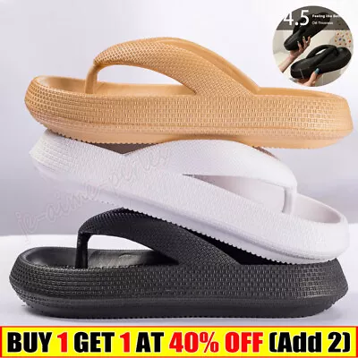 Buy Women Flip-Flop Thong Sliders Summer Slipper Thick Sole Platform Sandals Shoes • 8.99£
