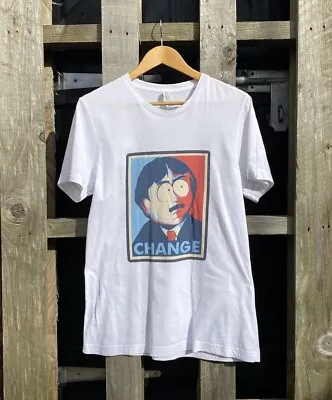 Buy South Park Randy Marsh Obama Change Novelty Short Sleeve T Shirt Size M • 17£