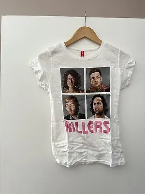 Buy The Killers Day And Age Band T-Shirt - White Faces Print- Size Small • 19.99£