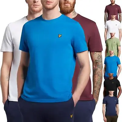 Buy Mens Lyle & Scott Plain Crew Neck T-Shirt Short Sleeve Shirt Casual Top Tee New • 8.99£