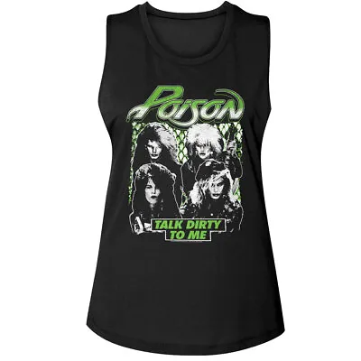 Buy Poison Talk Dirty Women's Tank Rock Band Album Tee Hair Band 80s Concert Shirt • 27£