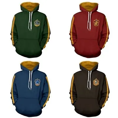 Buy Unisex Harry Potter Slytherin Hoodies Sweatshirt Hooded Top Pullover Jumper Size • 9£