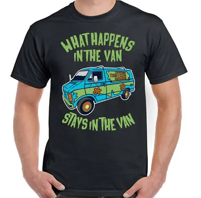 Buy Scooby Doo T-Shirt What Happens In The Van Stays In The Van Mens Funny Cartoon • 10.99£