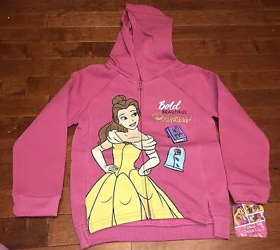 Buy Disney Princess Beauty And The Beast Belle Girl’s Jacket Hoodie New Size 5 • 11.81£