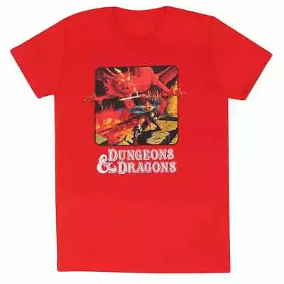 Buy Dungeons And Dragons - Classic Poster Unisex Red T-Shirt Ex Ex Large - K777z • 17.23£