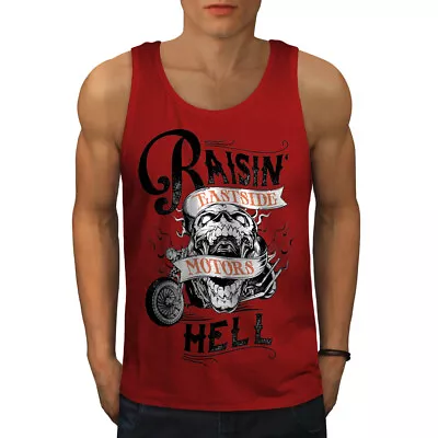 Buy Wellcoda Raising Hell Bike Fashion Mens Tank Top,  Active Sports Shirt • 19.99£