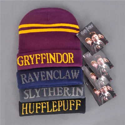 Buy Kids Hat Harry Potter Costume Hat Hogwarts House Hat Warm Xmas Gift 4 Color CAP • 10.79£