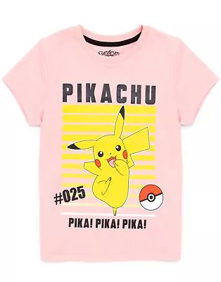 Buy Pokemon Pink Short Sleeved T-Shirt (Girls) • 10.99£