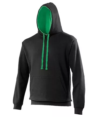 Buy AWDis Just Cool Varsity Hoodie Contrast Hood Casual Pullover Hooded Sweatshirt • 19.99£