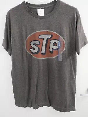 Buy STP Motor Oil Logo (also Stone Temple Pilots) Themed Gray T-Shirt Size Large NEW • 23.66£