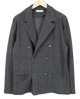 Buy SUITSUPPLY Men Jacket L Grey Slim Double-Breasted Melange Cotton Blend Unlined • 199.99£