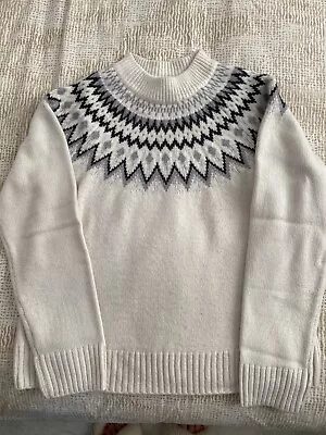 Buy H&m Ivory Christmas Jumper, Size: XS (%5 Wool) • 5.50£
