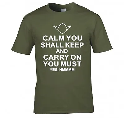Buy Star Wars, Yoda  Calm You Shall Keep  T Shirt New • 12.99£