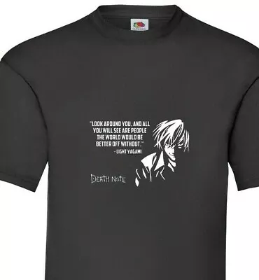 Buy Kira - Light Yagami Death Note- Unisex Anime Black T-shirt • 10.99£