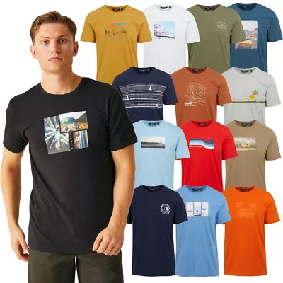 Buy Regatta Mens Cline VIII Short Sleeve Graphic T Shirt • 13.52£