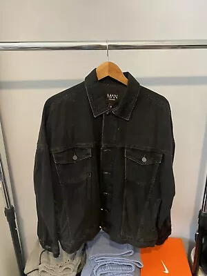 Buy Boohoo Man Black Denim Jacket • 8£