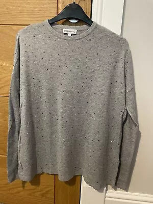 Buy Warehouse Sparkle Jumper  UK Size 10  Christmas New Year Party Silver Grey • 5£