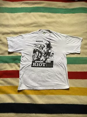 Buy Vintage RARE 1995 Green Day Riot European Tour Tshirt, European Tour Tag,Large • 25£