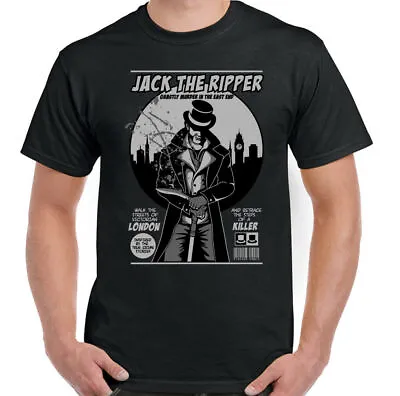 Buy Jack The Ripper T-Shirt Comic Book Style Mens Murder Mystery Horror Halloween • 10.99£
