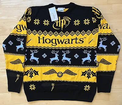 Buy Large 44  Harry Potter Hogwarts Golden Snitch Ugly Christmas Jumper Sweater Xmas • 39.99£
