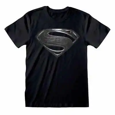 Buy Justice League Movie - Superman BlackLogo T-Shirt (Black) • 15.49£
