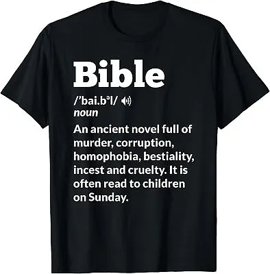 Buy  Funny Atheist Anti-Religion Atheism Bible T-Shirt Free Shipping • 15.99£
