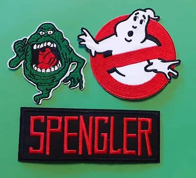 Buy Ghostbusters 3 Patch Set Ghost Logo & Egon Spengler Name Tag Iron Or Sew On NEW • 11.99£