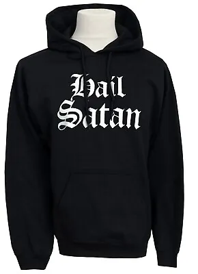 Buy Hail Satan Unisex Gothic Hoodie Hoody Occult Church Satan Satanic • 34.50£