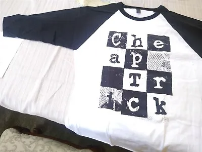 Buy CHEAP TRICK -Checkered 3/4 Sleeve Jersey T-shirt ~Never Worn~ M • 29.26£