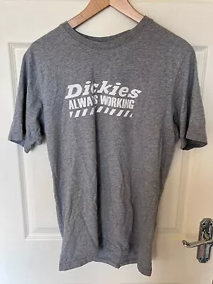 Buy Mens Dickies Tee Shirt Size L Grey • 1.49£
