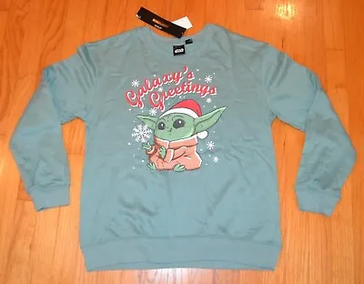 Buy Star Wars Christmas Baby Yoda Holiday Sweater Galaxy's Greetings Women's X-Large • 17.01£