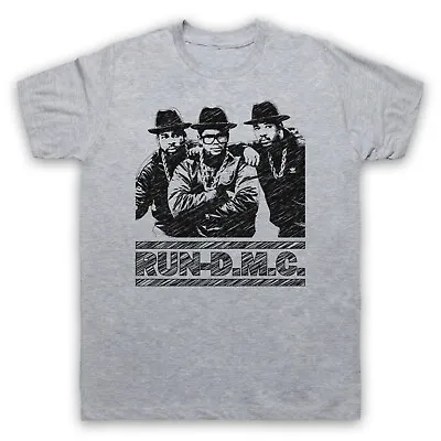 Buy Run Dmc Sketch Unofficial Run-d.m.c. Hip Hop Trio Group Mens & Womens T-shirt • 17.99£