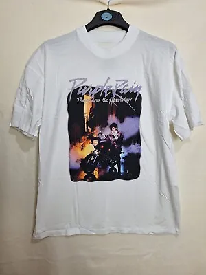 Buy Prince And The Revolution Unisex Band Tee White T-Shirt Purple Rain S Oversized • 13.99£
