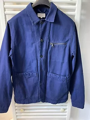 Buy Hawksmill Denim Co Cotton Railway Workers Jacket Shacket Large GB Denim VGC • 45£