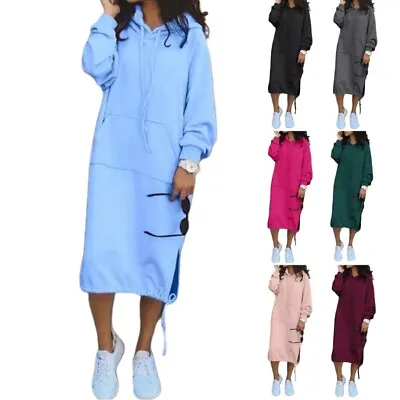 Buy Stylish Casual Women S Hoodie Dress Long Sleeve With Pocket For Autumn Winter • 18.55£