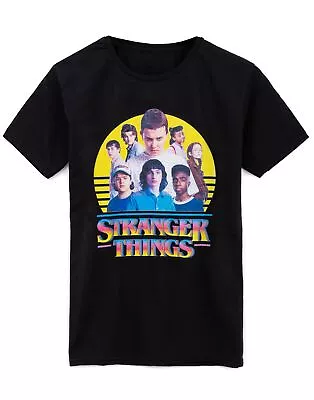Buy Stranger Things Black Short Sleeved T-Shirt (Girls) • 11.99£