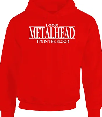 Buy Metal Mens Hoody Hoodie - 100% Metalhead Reunion Party Heavy Gift Rock Music • 22.99£