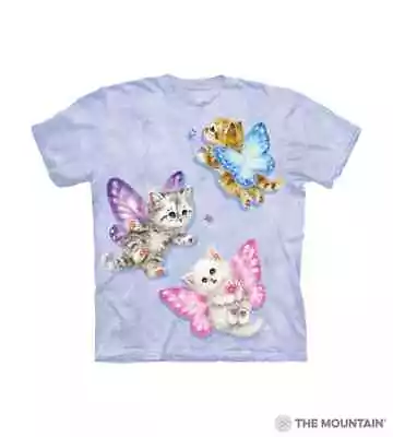 Buy Girls 100% Cotton 'Butterfly Kitten Fairies' Short Sleeve Printed T-Shirt  • 15.99£