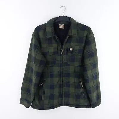 Buy Jack Pyke Men's Size Medium Green Navy Check Country Sherpa Lined Fleece Jacket • 24.99£