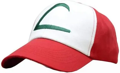 Buy UK Seller Pokemon Ash Ketchum Cap Embroidered Hat One Size White/Red Unisex Hat • 9.99£